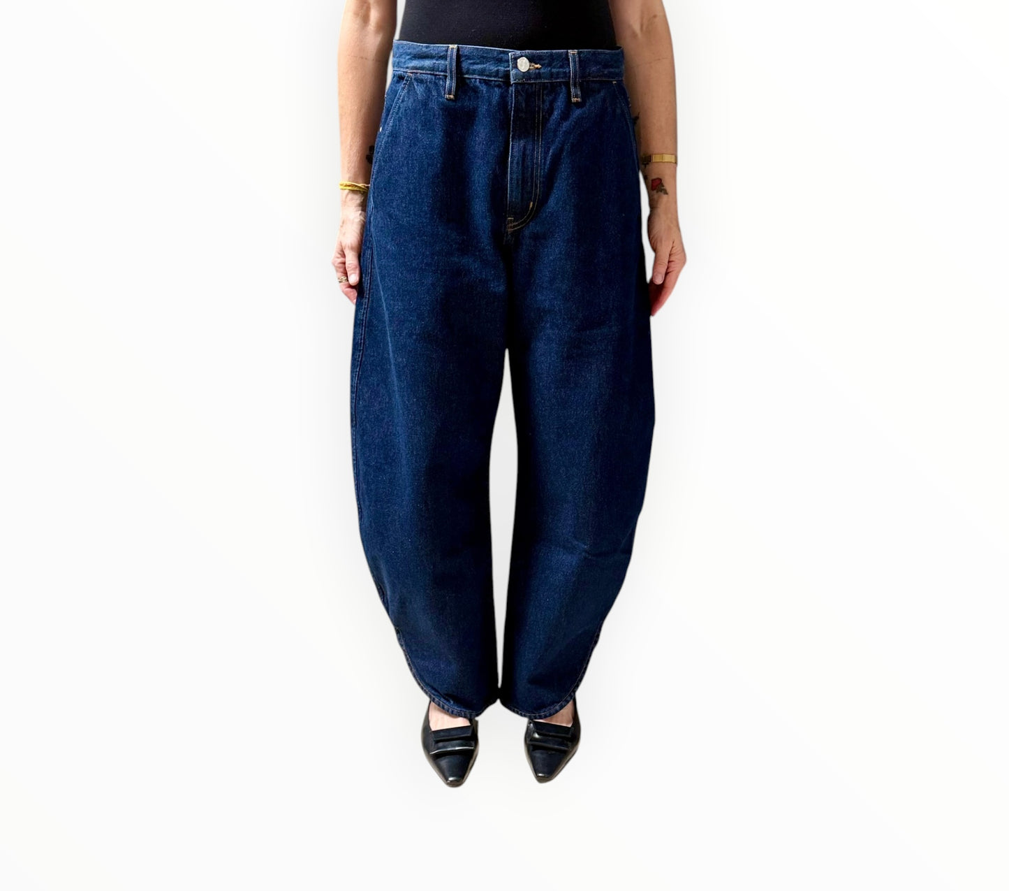 RT006376 - Frame Barrel Jeans - Dark Blue - Size 28