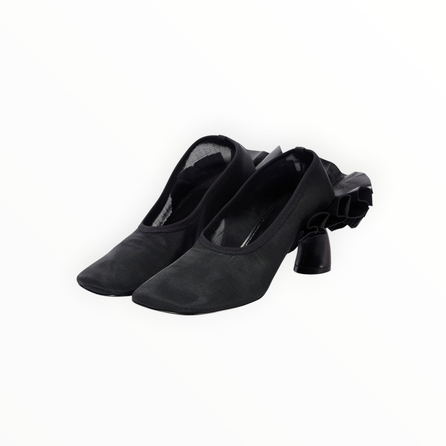 Dries Van Noten Frill Heel Shoes - Black - Size 39
