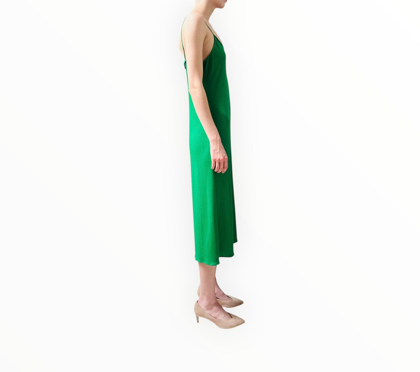 Scanlan Theodore Front Split Dress - Emerald Green - Size AU8