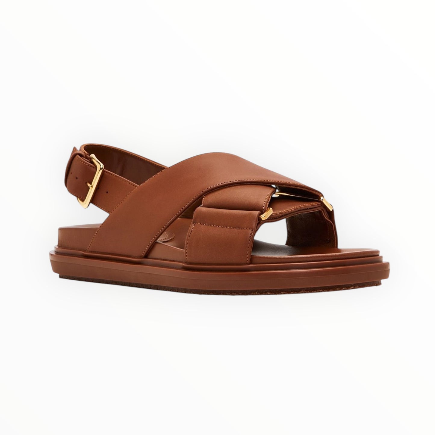 Marni Fussbett Sandals - Gold Brown - Size 41
