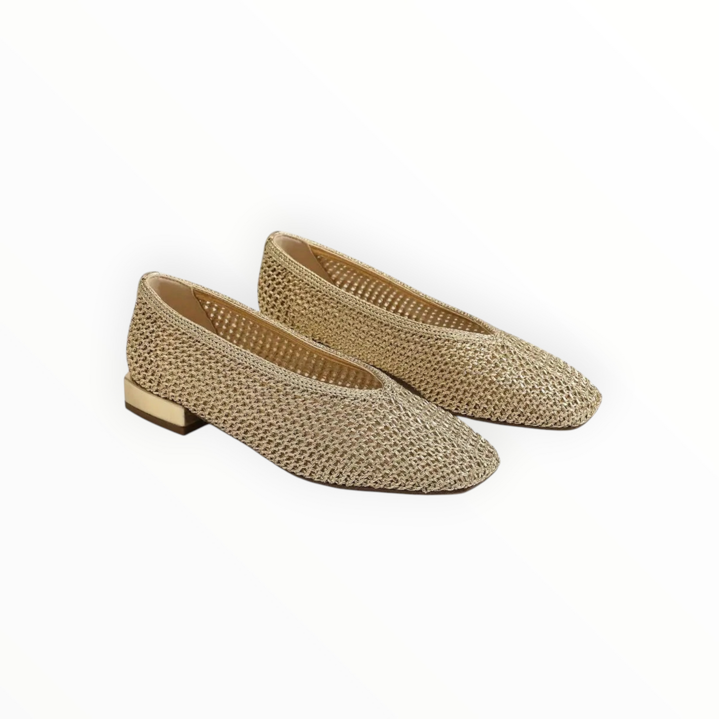 Sam Edelman Kasey Knit Ballet Flats - Gold - Size 37.5