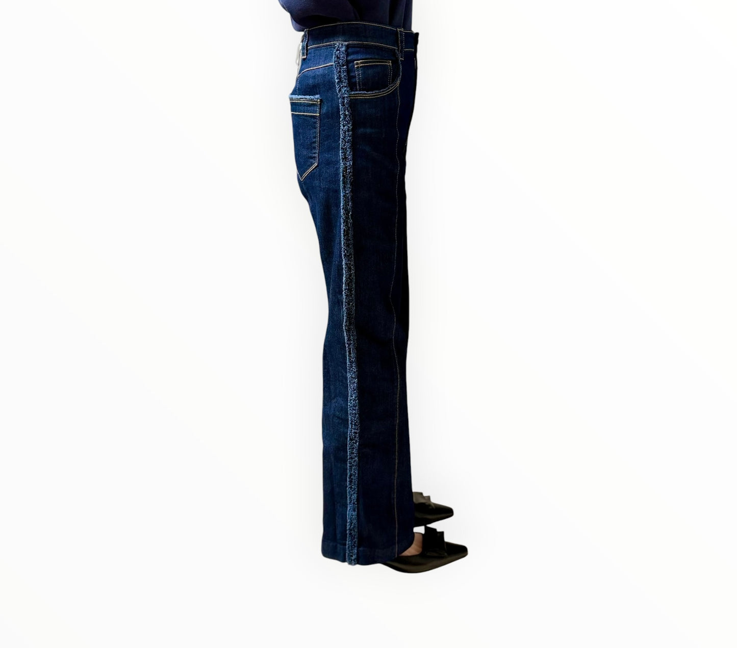 Cinq a Sept Raw Edge Jeans - Blue - Size AU8