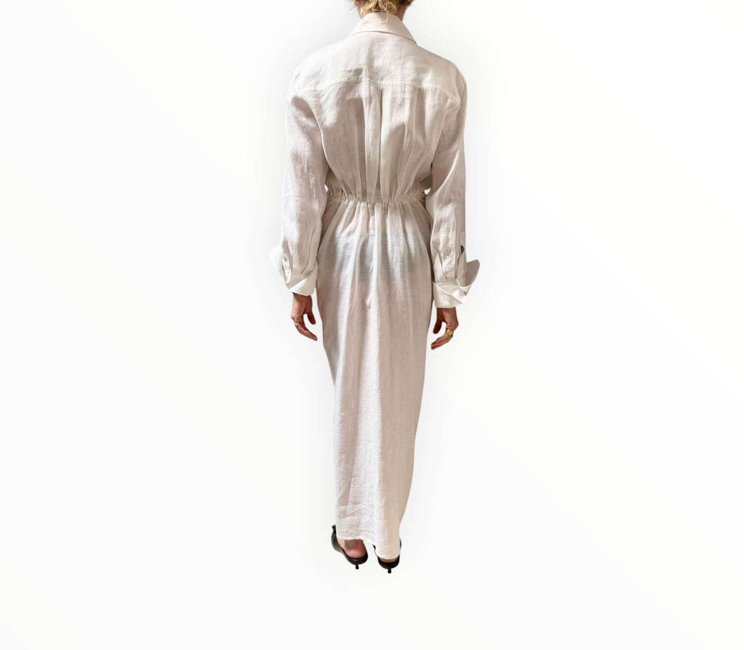 A.L.C Linen Maxi Dress - White - Size 10