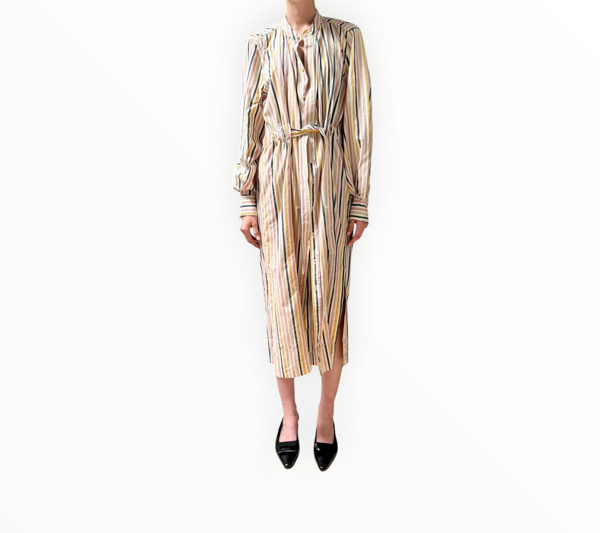 RT006436 - Bassike Striped Tie Dress - Multi - Size 3