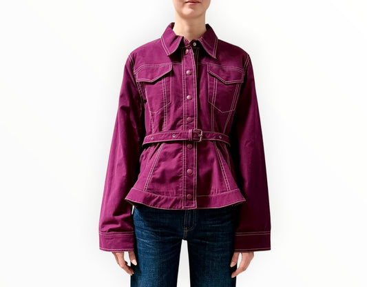 Stine Goya Idris Denim Jacket - Purple - Size M