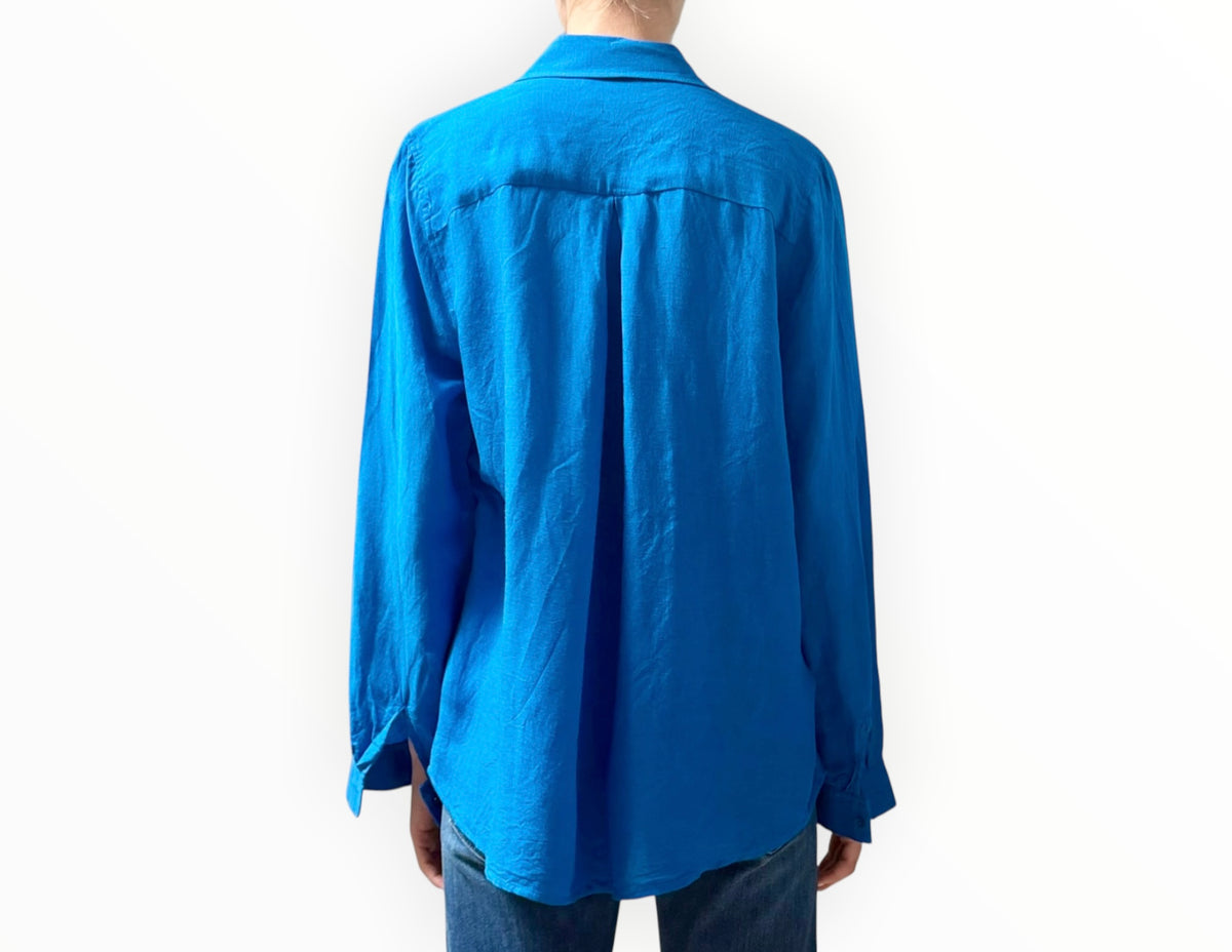 L'Agence Classic Shirt - Electric Blue- Size L