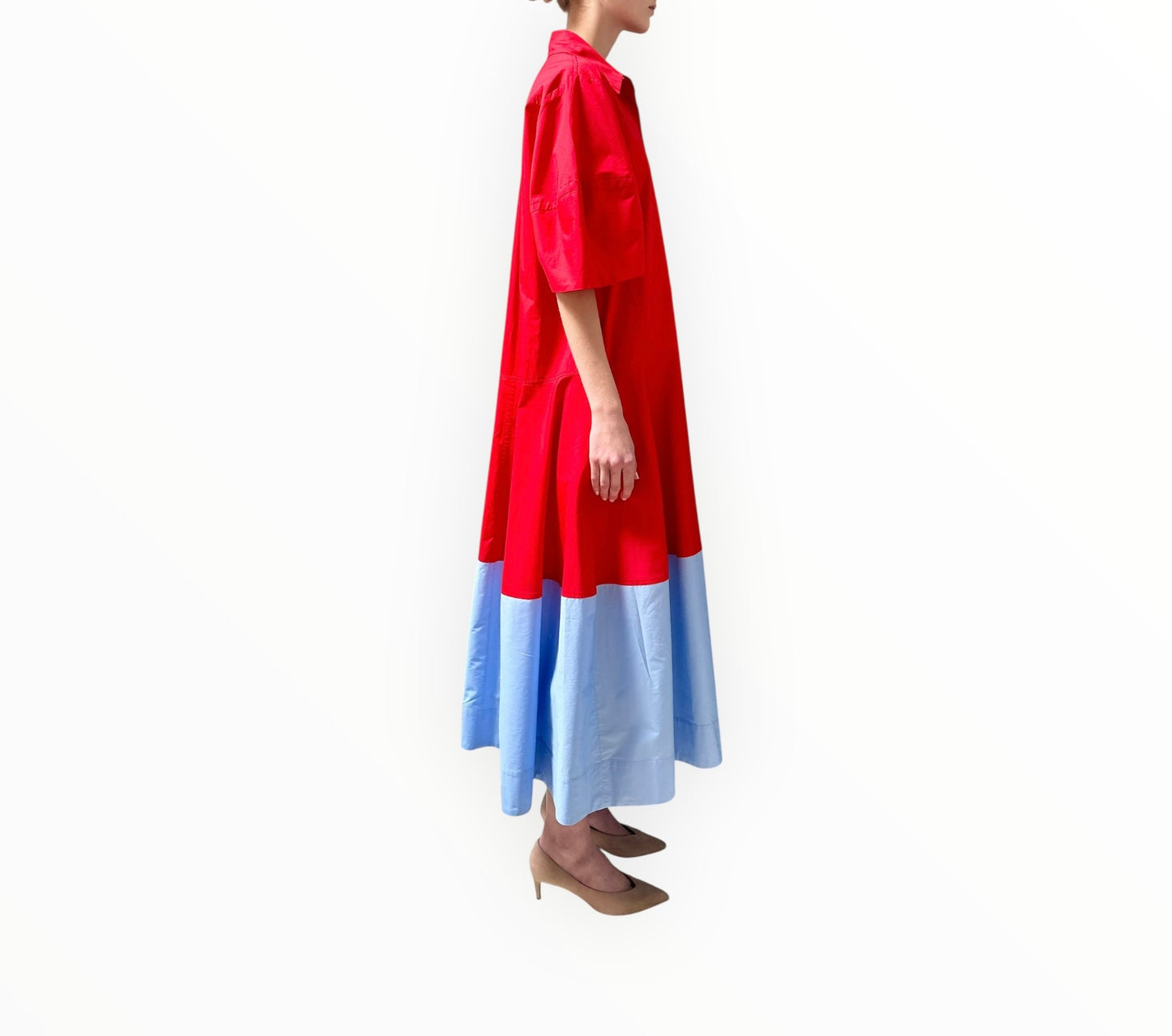 Lee Mathews Wendy Shirt Dress - Ruby Red - Size 1