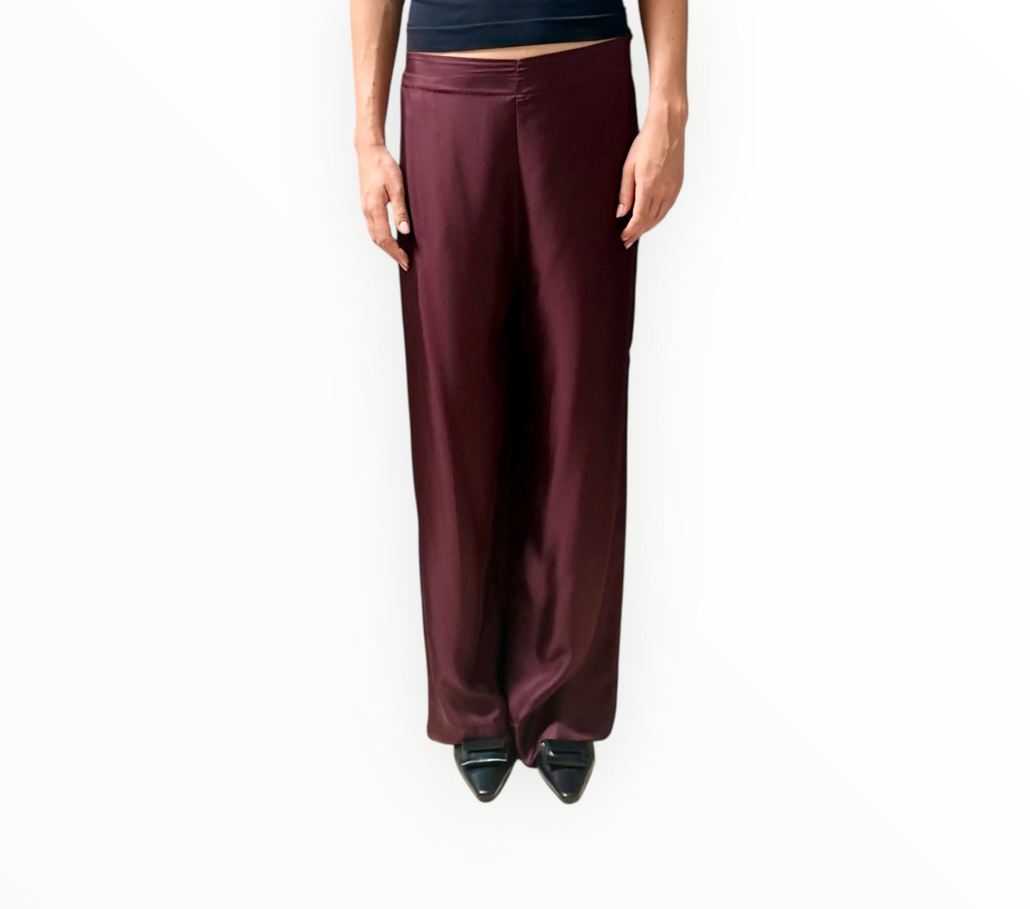 Jac + Jack Flat Front Wide Leg Pants - Auber - Size 12