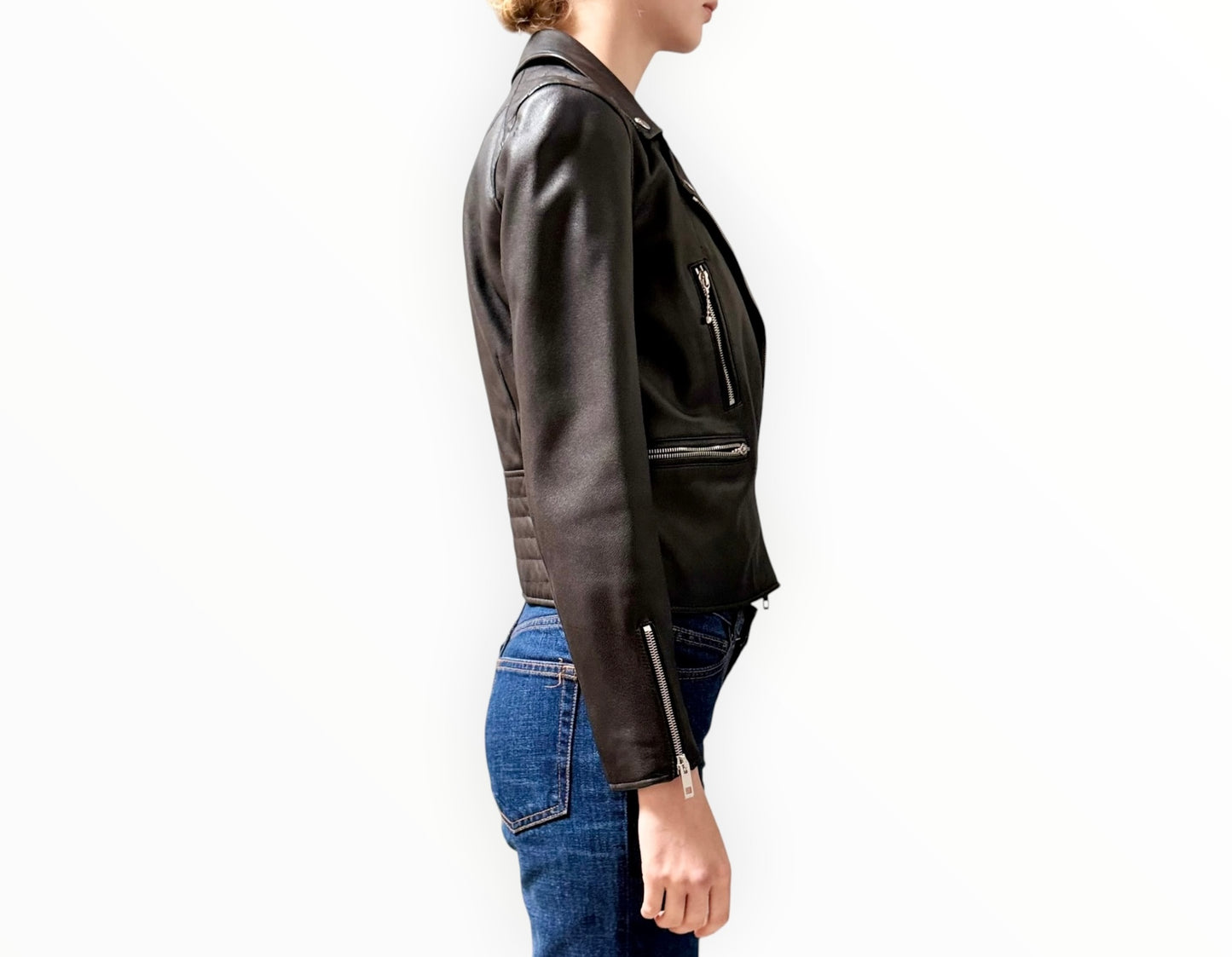 Rag & Bone Biker Leather Jacket - Black - Size 0