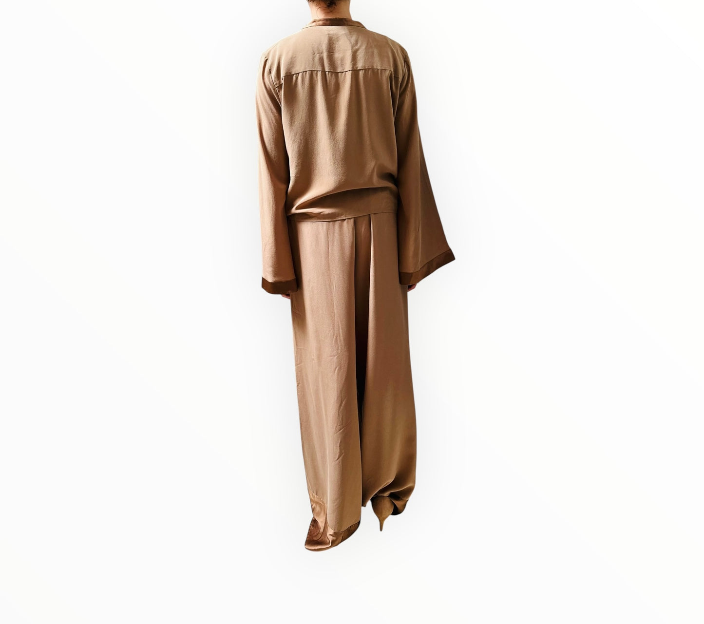 L'Agence Charlize Shirt + Pant Set - Malt -Size L