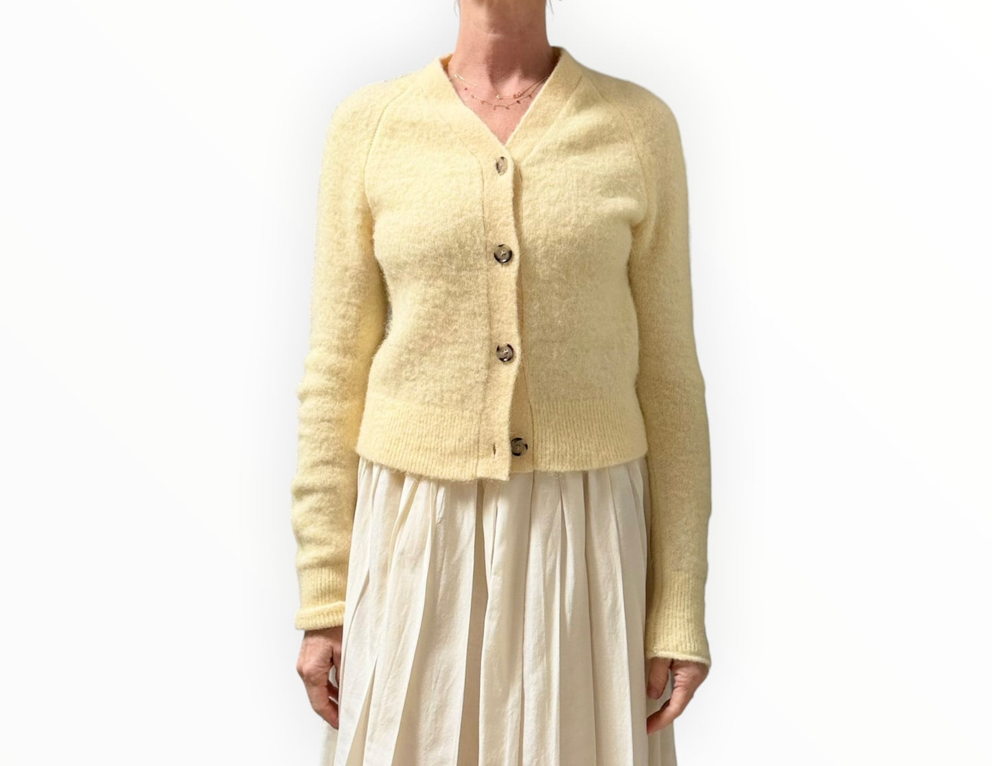 Acne Studios Cropped Cardigan - Yellow - Size XS