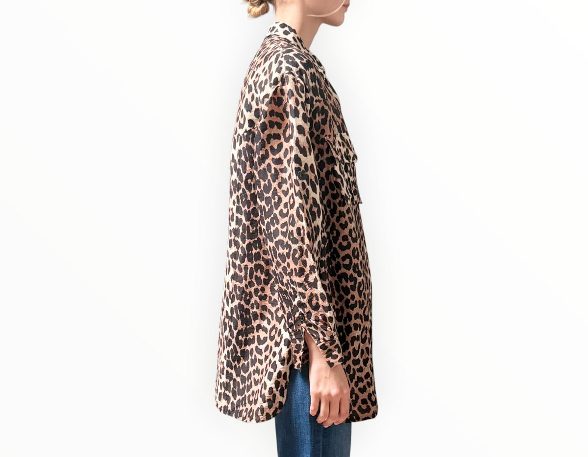 RT006481 - Ganni Animal Print Shirt - Multi - Size 38