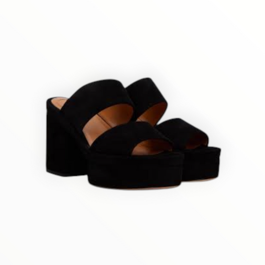 Chloe Odina Platform Mules- Black - Size 38