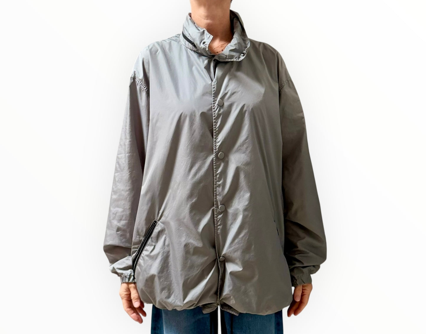 Balenciaga Oversized Rain Jacket - Grey - Size 36