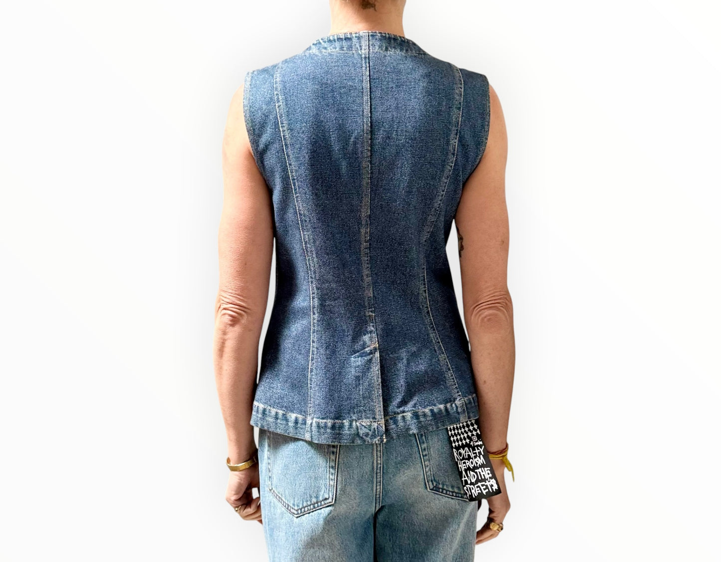 RT006302 - Rag & Bone Faux Denim Vest - Denim - Size AU10