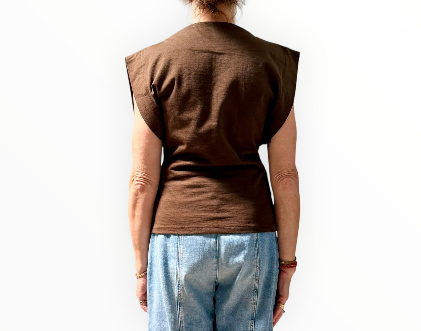 Matteau Boat Neck Top - Brown - Size 1