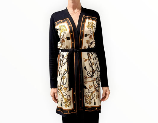 L'Agence Key Rope Cardigan - Black Multi - Size S/M