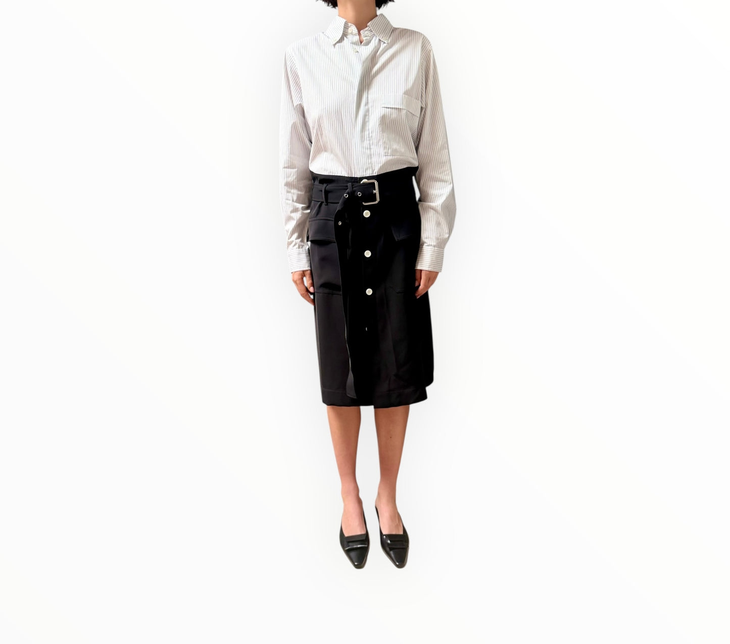 Plan C Belted Dress - Multi - Size 40
