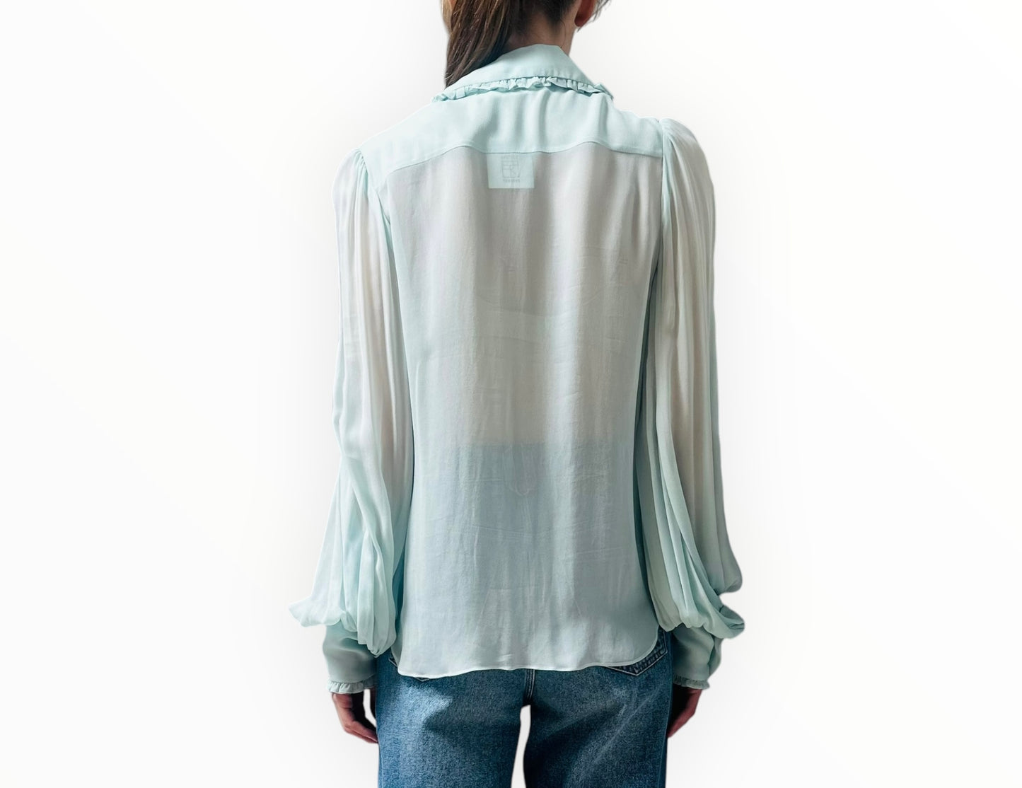 Zimmermann Ruffle Collar Shirt - Mint - Size 1