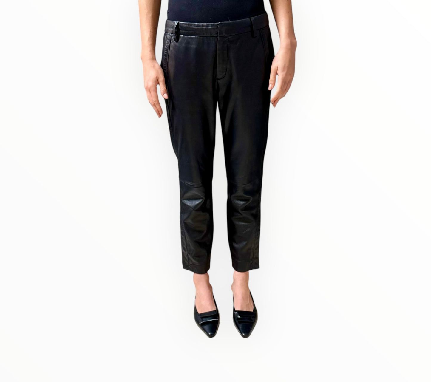 Scanlan Theodore Leather Pants - Black - Size AU8