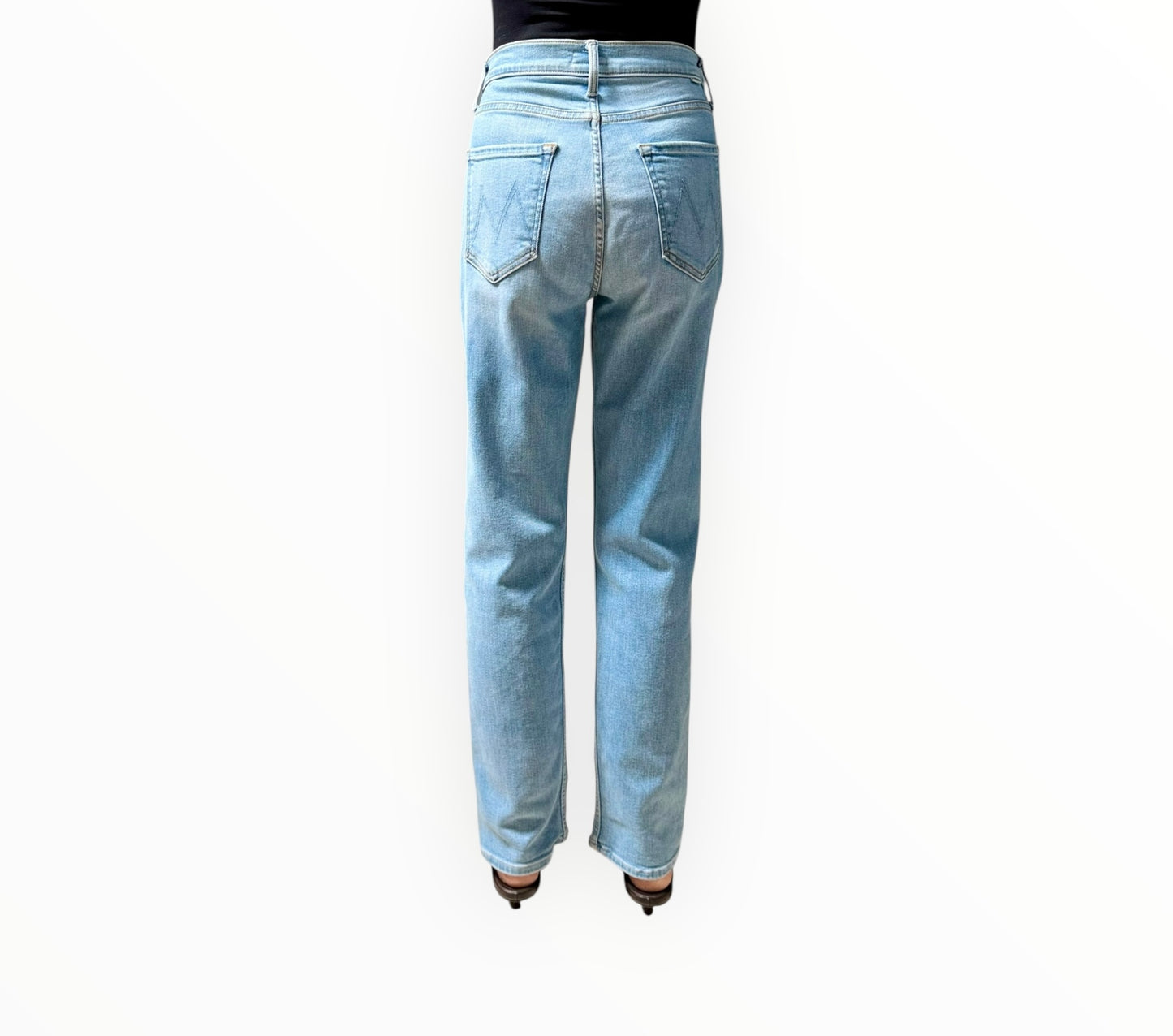 Mother High Waisted Rider Skimp Jeans - Light Blue - Size 28