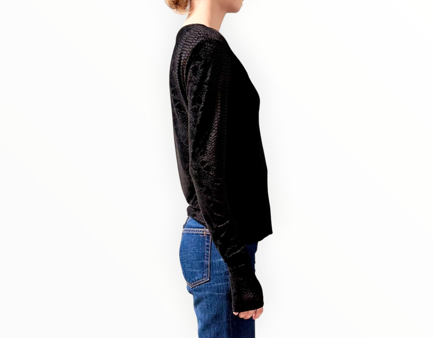 Camilla and Marc Figue Long Sleeve Top - Black - Size AU12