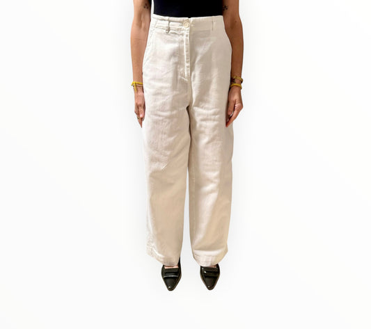 Jac + Jack Wide Leg Jeans - White - Size 10