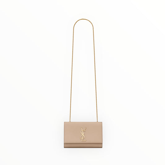 Saint Laurent Kate Bag - Beige - Size W17cm x H12cm x D4cm