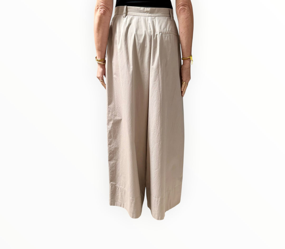 RT006448 - Jac + Jack Two Pleat Front Pants - Stone - Size 12