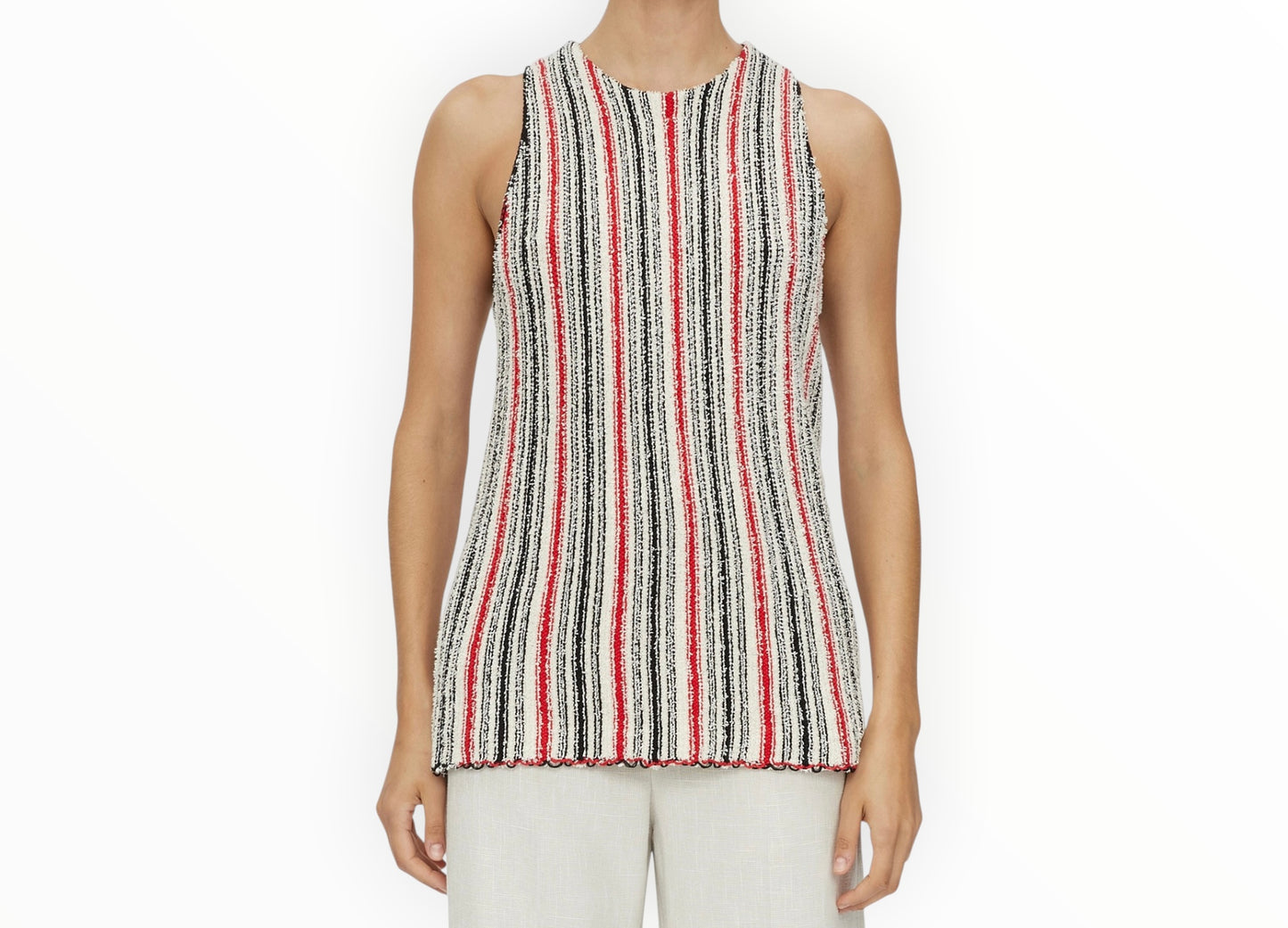 Camilla and Marc Alouette Top - Black/Cream/Red - Size M