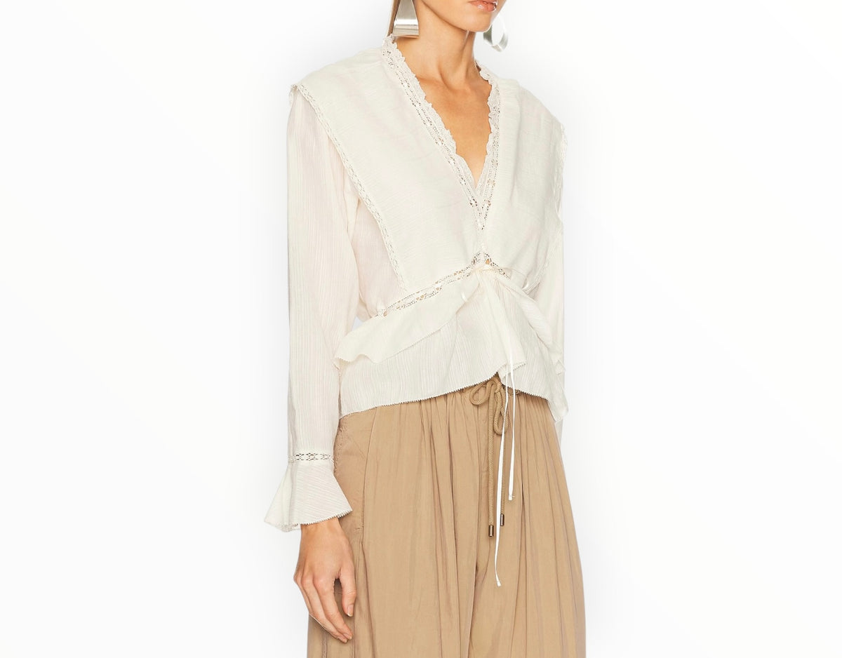 RT006596 - Isabel Marant Etoile Damienne Top - Cream - Size 36