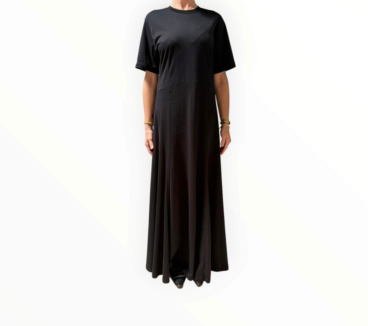 MSGM Crewneck T-Shirt Dress - Black - Size L