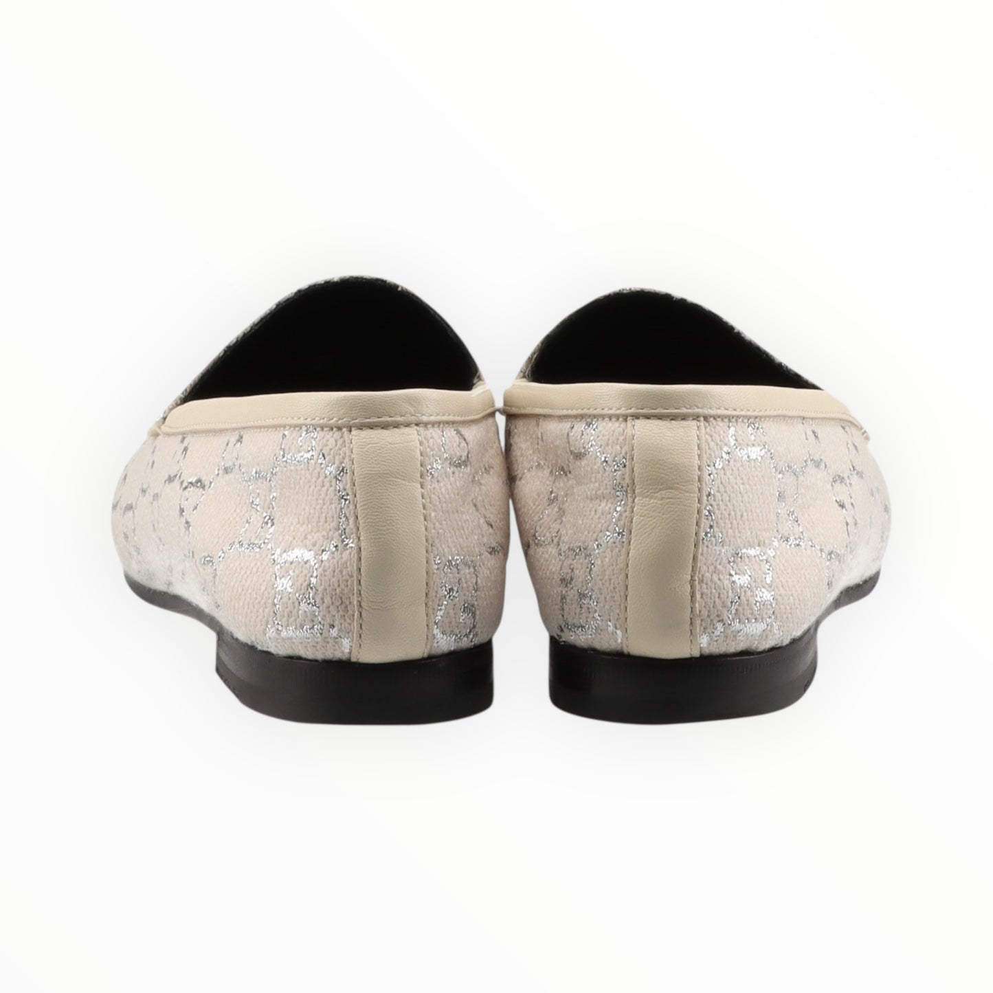 Gucci Jordan GG Loafers - Beige/Silver - Size 37.5
