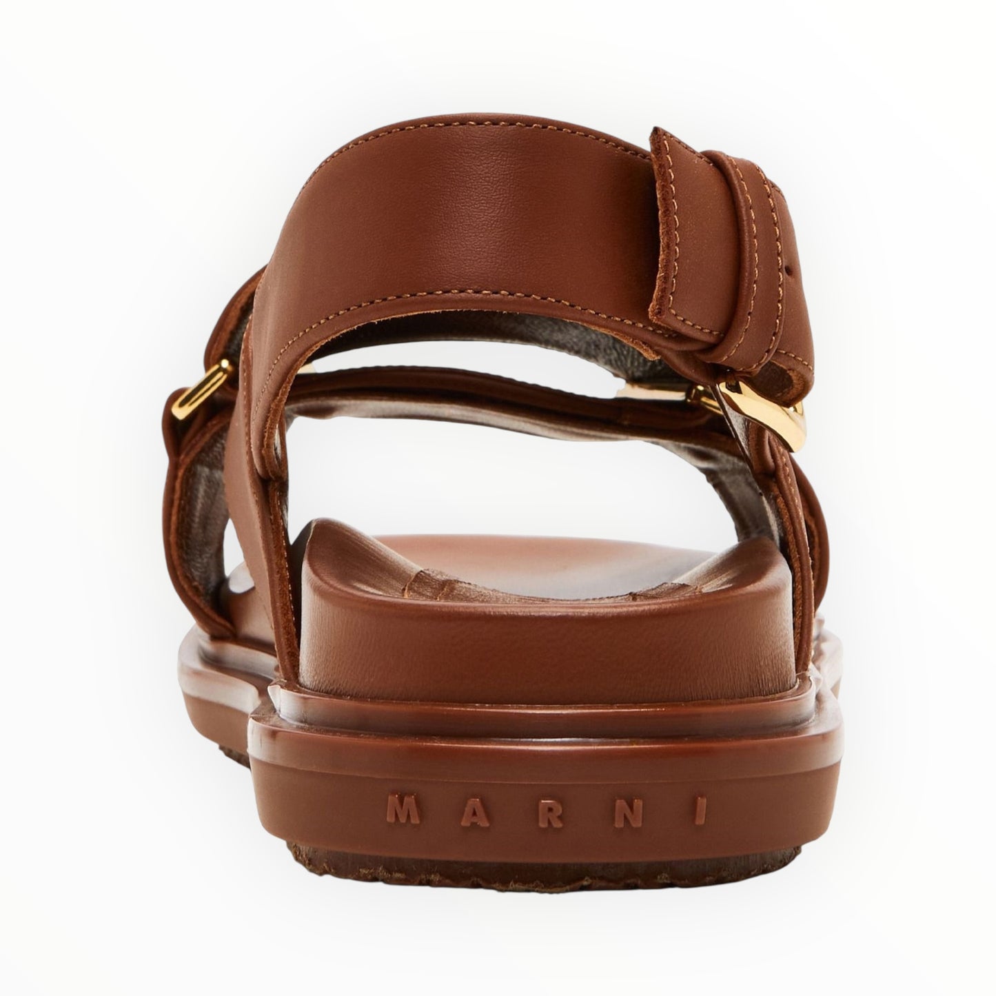 Marni Fussbett Sandals - Gold Brown - Size 41