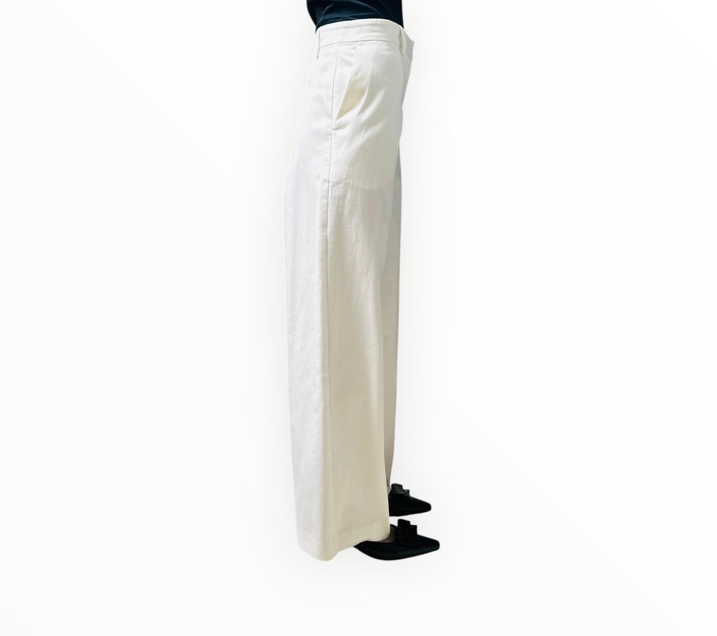 Matteau Wide Leg Pant - White - Size AU14
