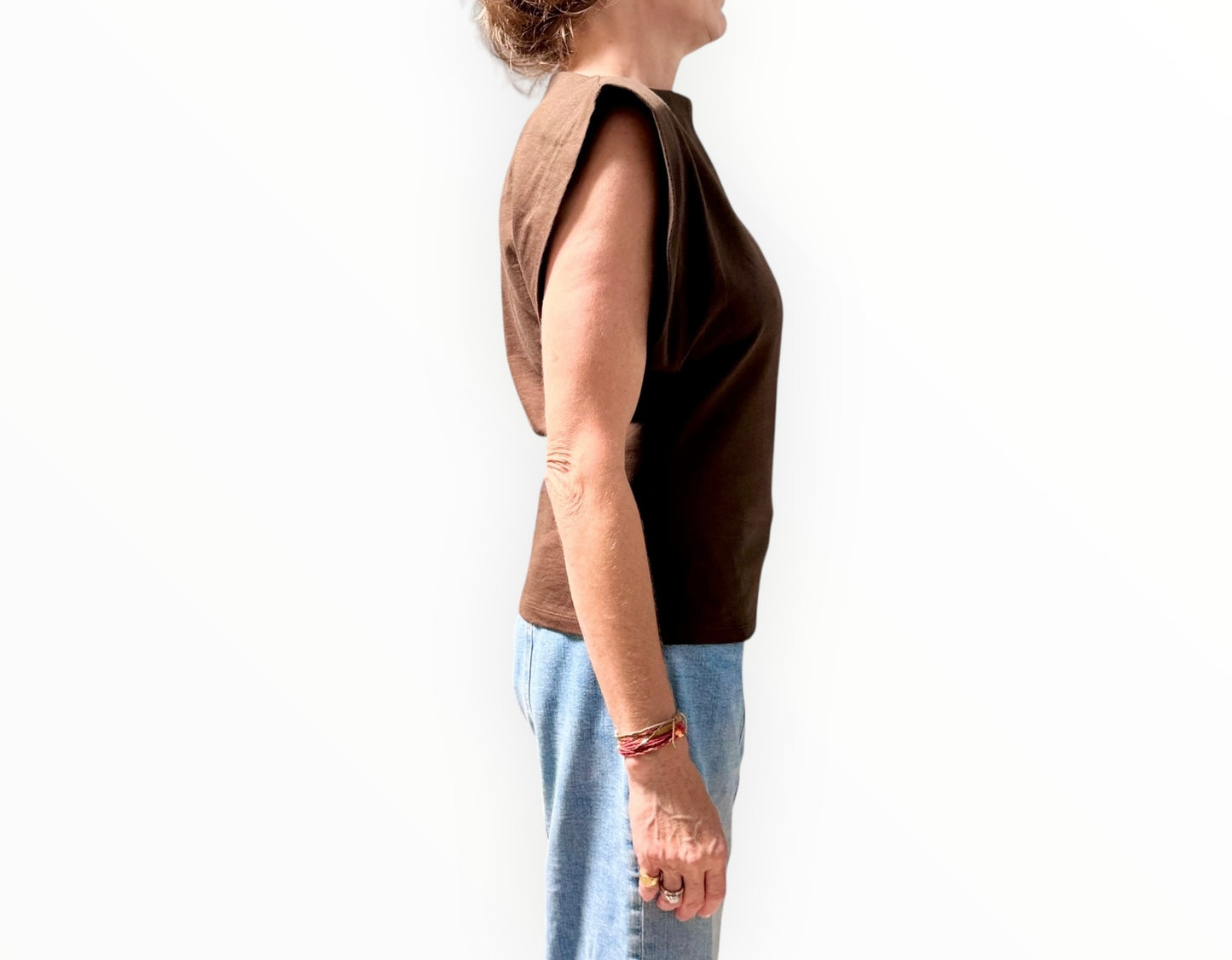 Matteau Boat Neck Top - Brown - Size 1