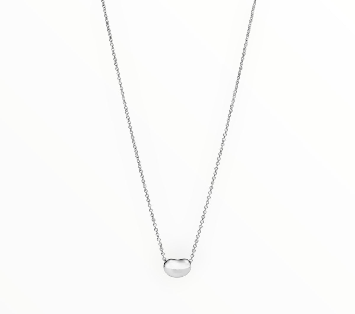Tiffany & Co Elsa Peretti Bean Pendant Necklace.