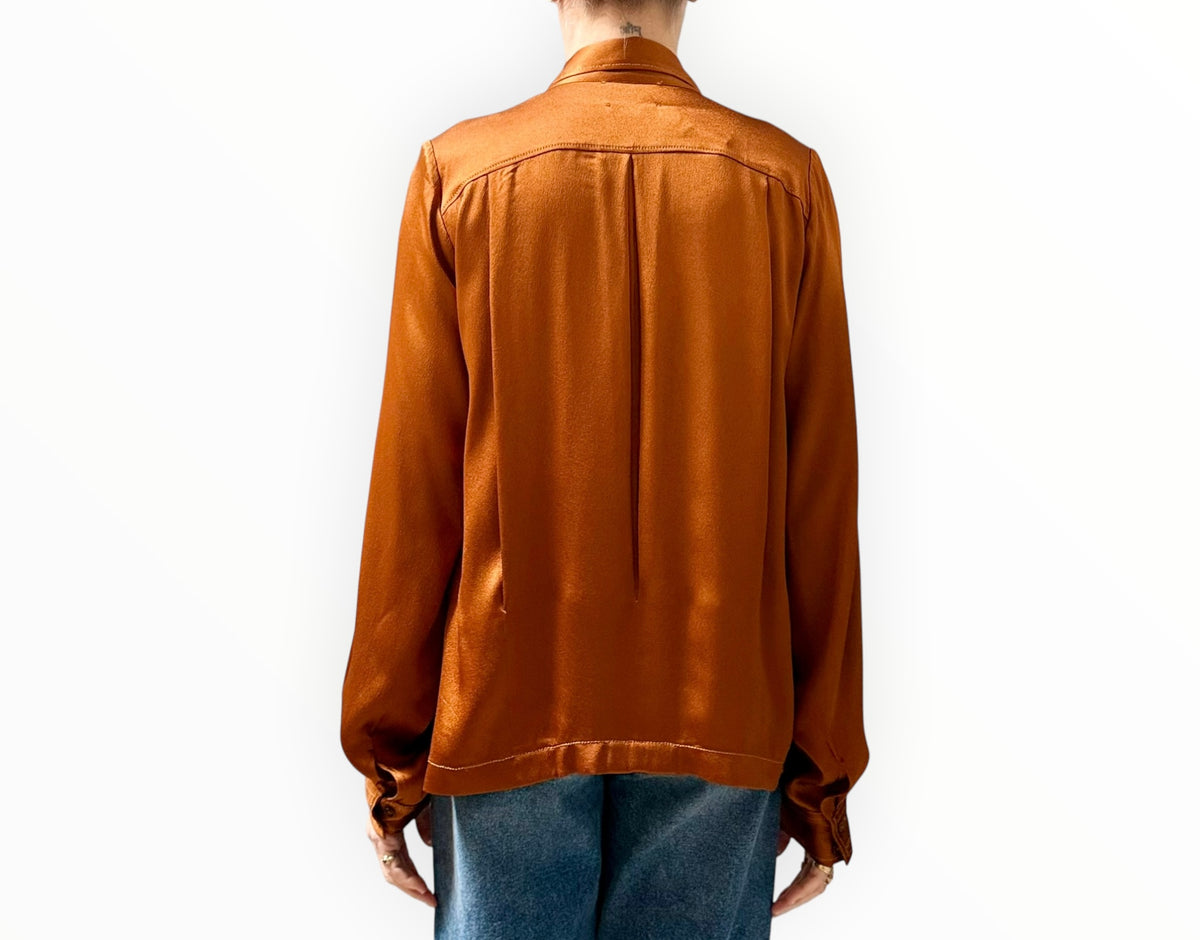 RT006402 - Forte Forte Lightweight Double Breasted Jacket - Tobacco - Size 1