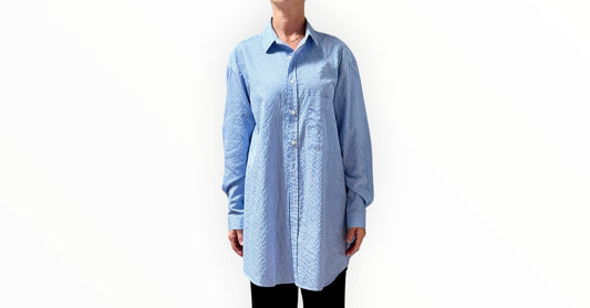 Blanca Benny Shirt - Blue Stripe - Size OS