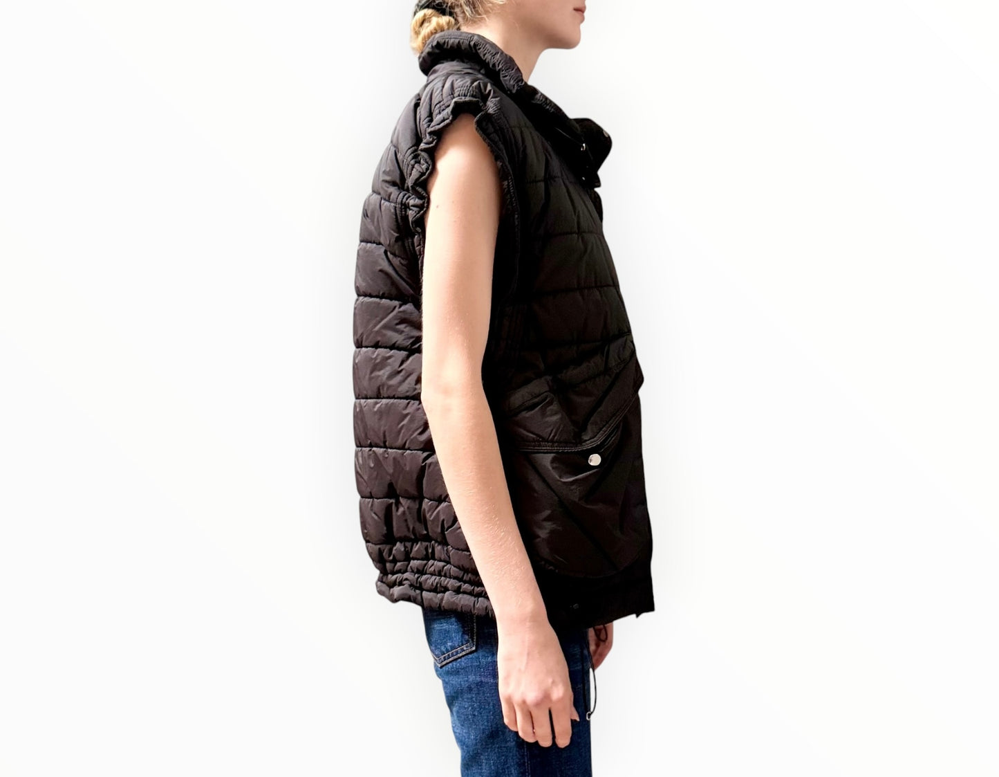 Toast Society Puffer Vest - Black- Size S/M