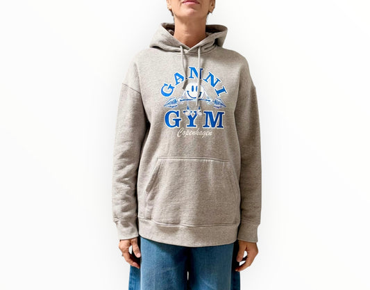Ganni Gym Hoodie - Grey - Size XS