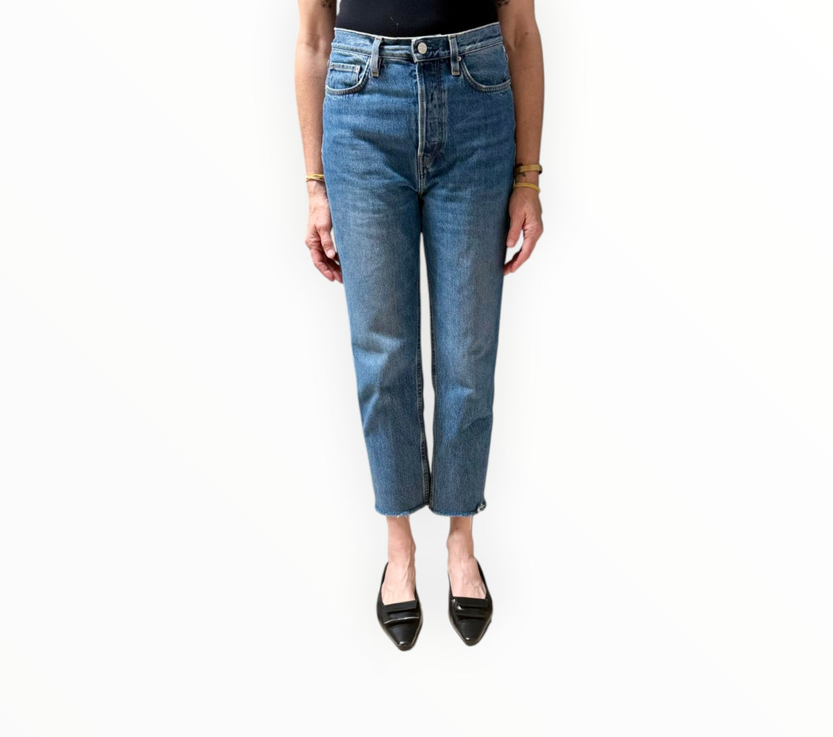 Toteme Classic Cut Denim Jeans - Mid-Blue - Size 26