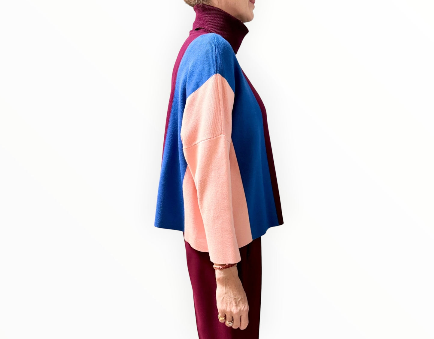 VVB by Victoria Beckham Wide Vertical Stripe Jumper - Multi - Size S
