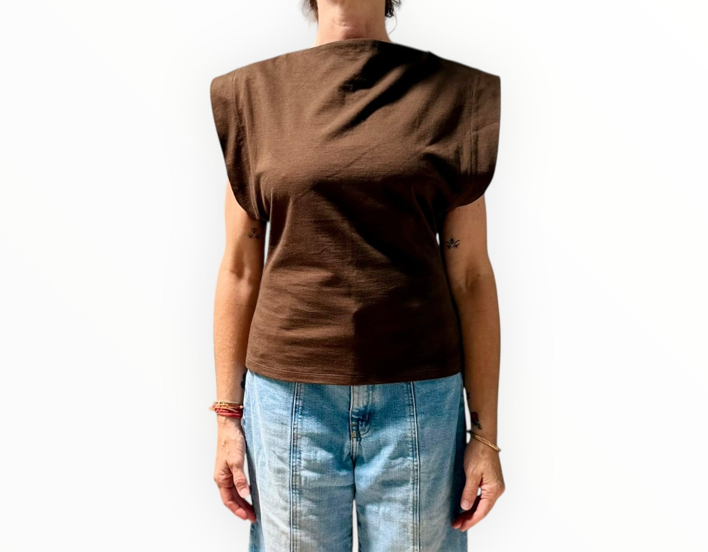 Matteau Boat Neck Top - Brown - Size 1