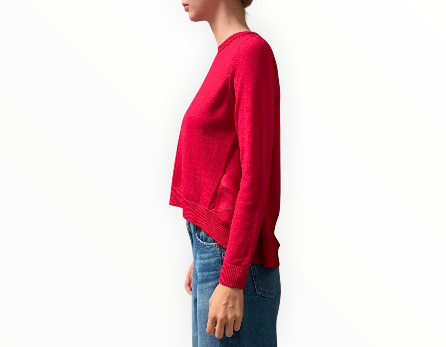 3.1 Phillip Lim Sheer Sweater - Red - Size S
