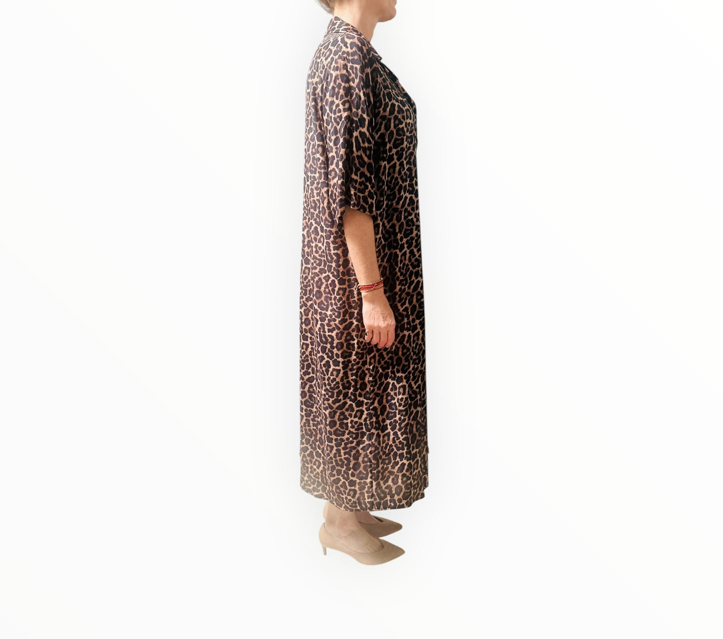 Anine Bing Julia Shirt Dress - Black/Brown - Size S