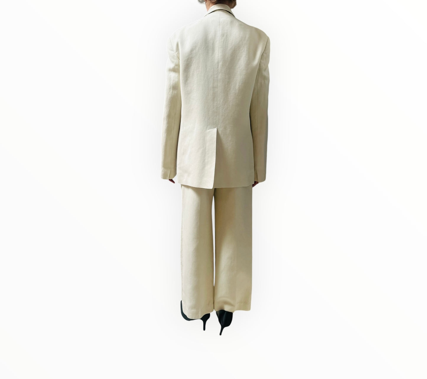 Raey Trouser Suit - Cream - Size 8