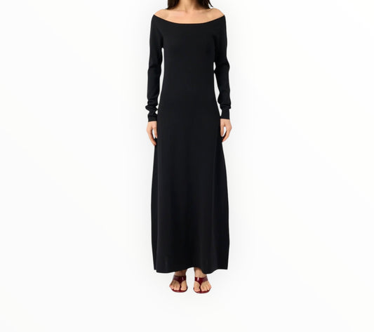 Rohe Off-Shoulder Knitted Dress - Black - Size 44