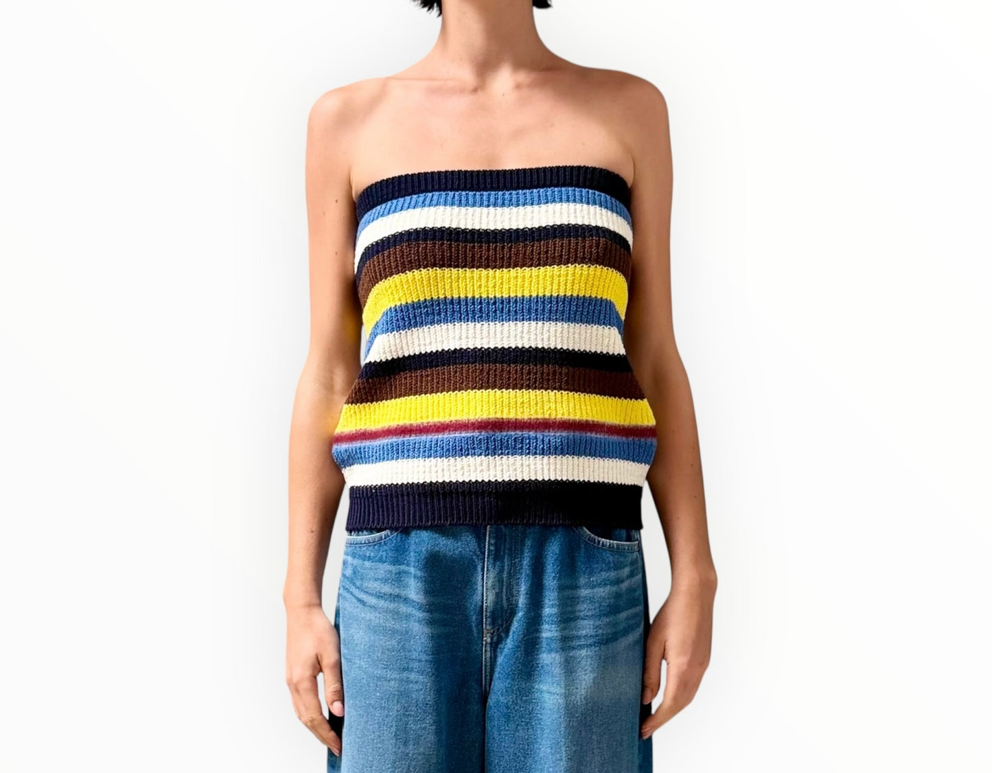 Marni Striped Tube Top - Multi - Size 42