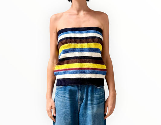 Marni Striped Tube Top - Multi - Size 42